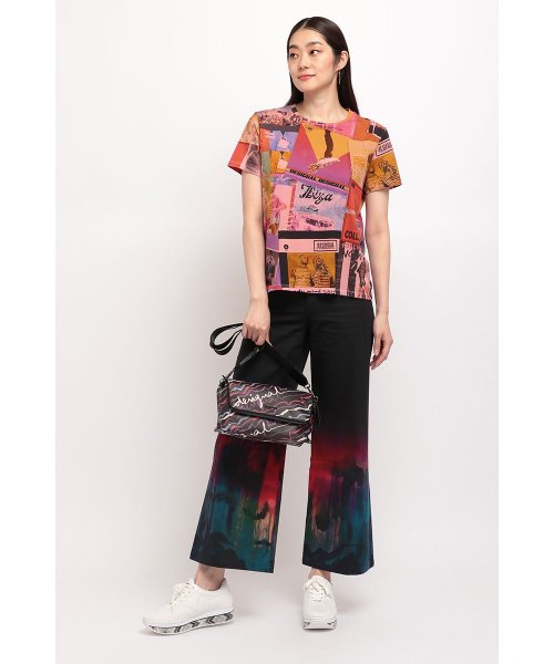 Desigual(デシグアル)/デジタルパッチワークのレディース半袖Tシャツ/img02