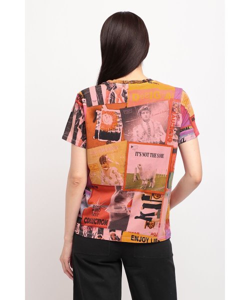 Desigual(デシグアル)/デジタルパッチワークのレディース半袖Tシャツ/img03