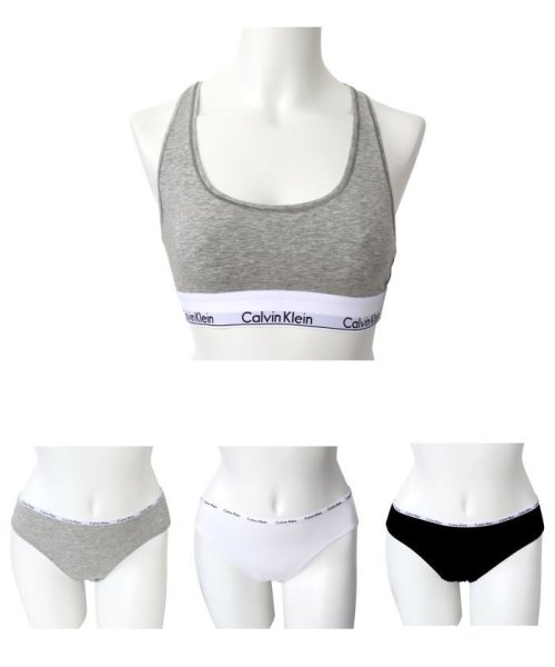 Calvin Klein(カルバンクライン)/カルバンクラインモダンコットンブラ　レディース　グレー CALVIN KLEIN T　 S/M/L/XL 13785＆カルバンクラインコットンストレッチビキニシ/img01