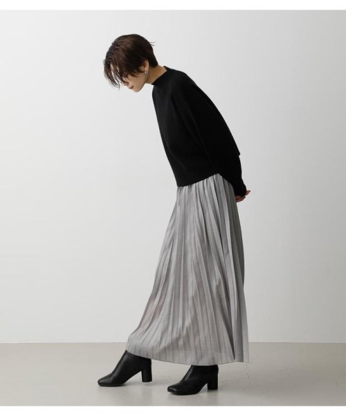 AZUL by moussy(アズールバイマウジー)/GLOSSY PLEATS SKIRT/img12