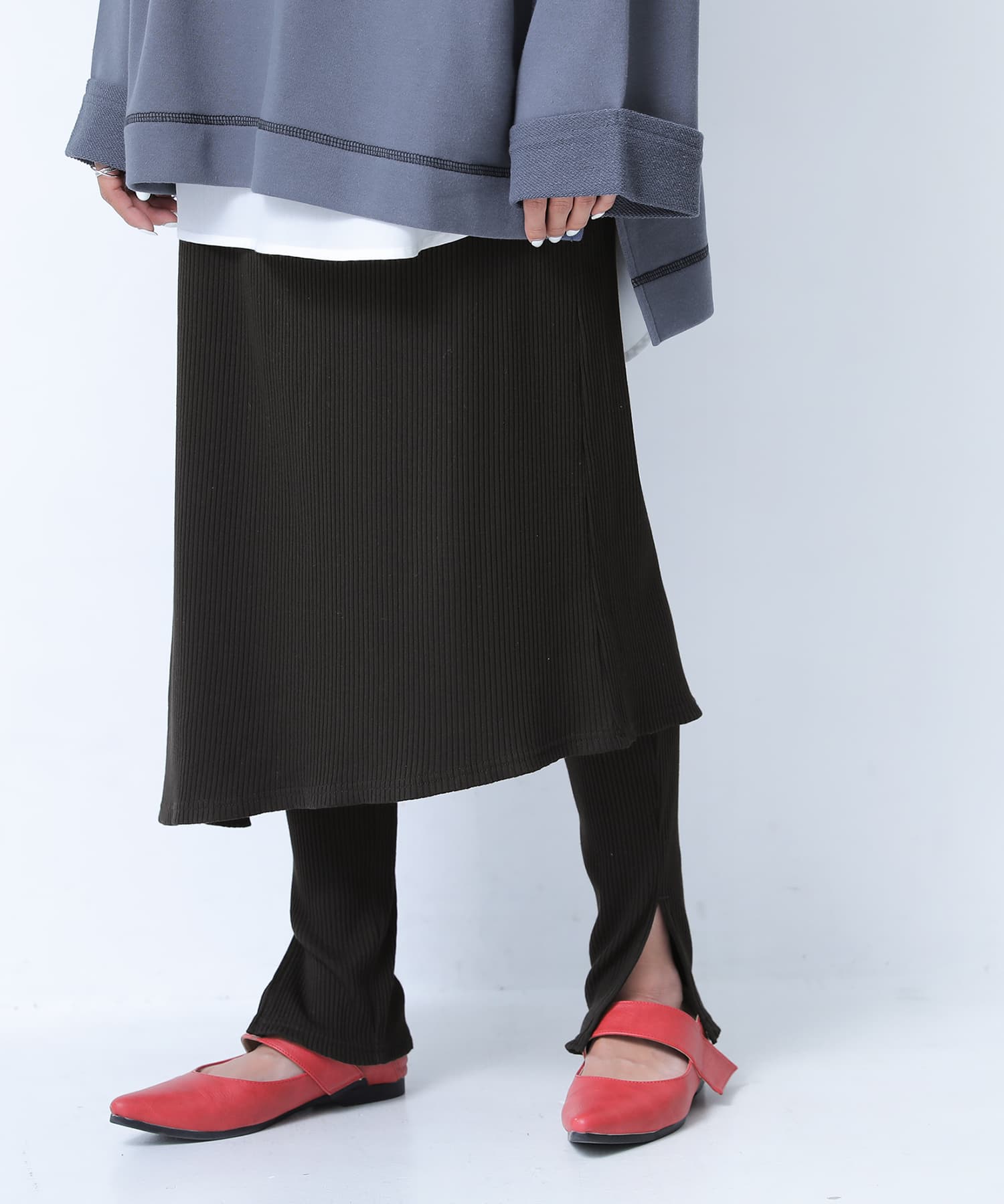 レギンスレイヤード風スカート』(504295959) | オシャレウォーカー 