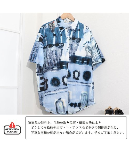 miniministore(ミニミニストア)/柄シャツ半袖レディース スキッパーシャツ/img08