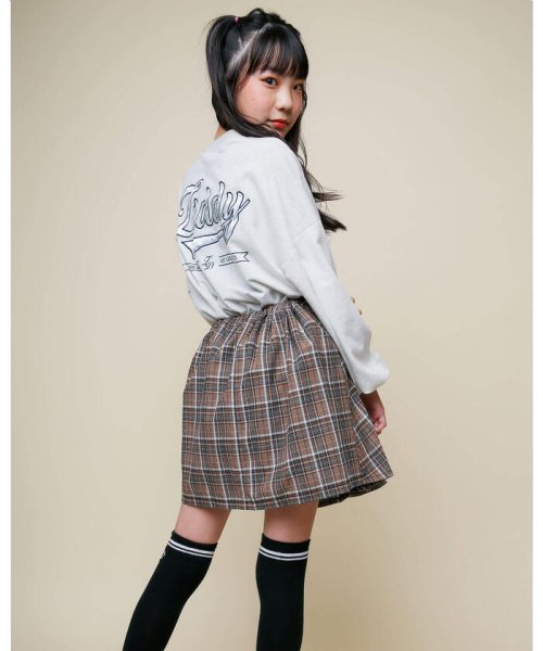 ZIDDY(ジディー)/【ニコ☆プチ掲載】 チェック柄 プリーツ 巻き スカート パンツ（130cm~1/img02