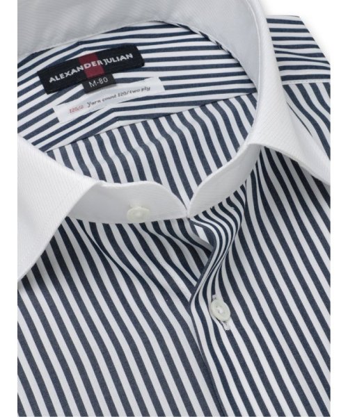 TAKA-Q(タカキュー)/超長綿120双糸 スタンダードフィット ワイドカラー 長袖 ワイシャツ/img01