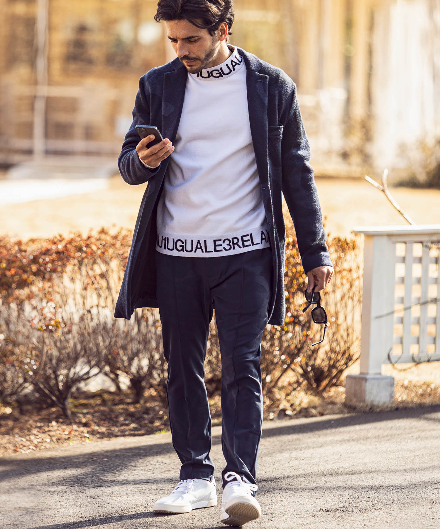 ロゴジャガードモックネックニット(504297144)｜HANKYU MEN'S / 阪急メンズ