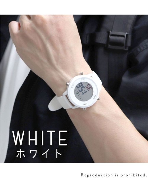 nattito(ナティート)/【メーカー直営店】腕時計 シリコンベルト デジタル ユニセックス アラーム カレンダー ストップウォッチ デジック フィールドワーク YM036/img06