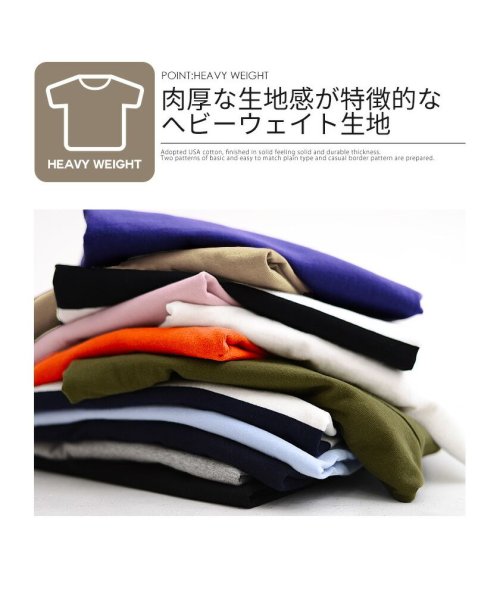 CavariA(キャバリア)/CavariA USAコットンビッグシルエットクルーネック長袖Tシャツ メンズ 長袖 ロンT USAコットン 厚手 大きいサイズ ビッグシルエット オーバーサイ/img10