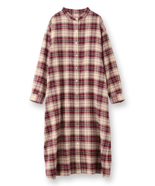 アウトレット買蔵 アンタイトル Untitled セール L チェック柄シャツワンピース 洗える 特注寸法 Advance Com Ec