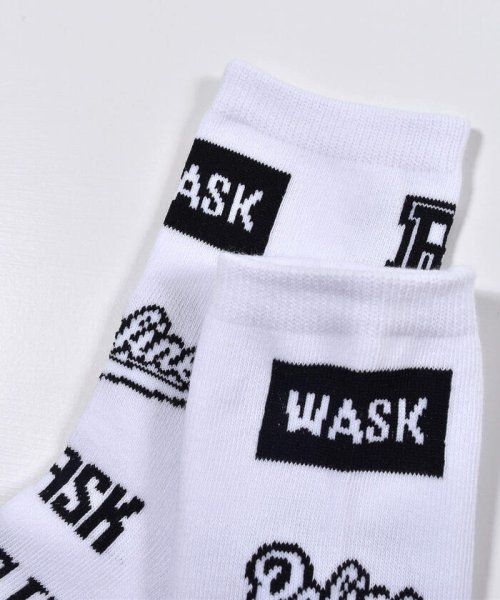 WASK(ワスク)/ライン + ロゴ柄 2P ソックス (15~24cm)/img09