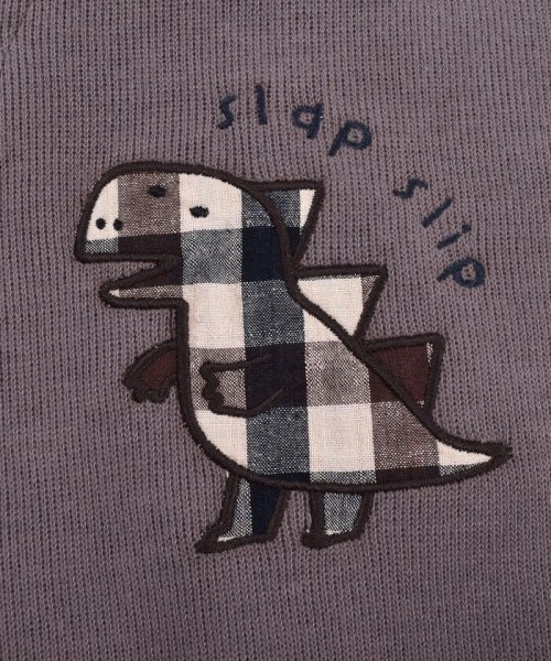 SLAP SLIP BABY(スラップスリップベビー)/恐竜 ワッペン ダブルフェイス 長袖 ロンパース (60~80cm)/img11
