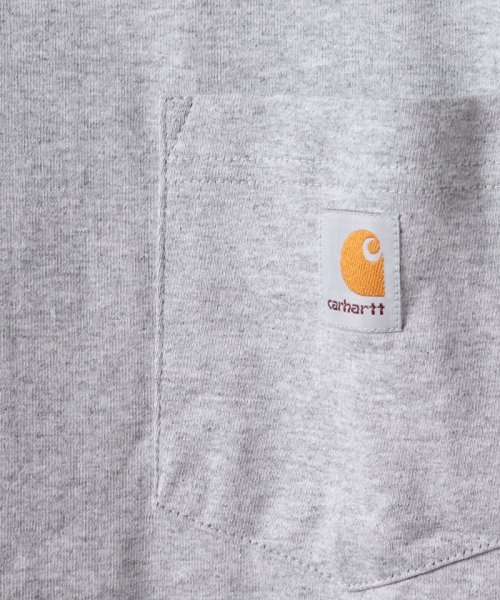 marukawa shonan(marukawa shonan)/【Carhartt/カーハート】USサイズ 無地 ポケット付き ピスネーム 長袖Tシャツ/ビッグシルエット オーバーサイズ ユニセックス/img25