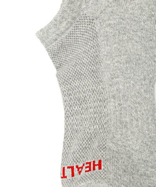LUXSTYLE(ラグスタイル)/Healthknit(ヘルスニット)杢HKロゴソックス 3足セット/靴下 メンズ ソックス くるぶし ロゴ 杢/img06