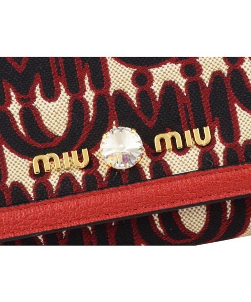 MIUMIU(ミュウミュウ)/【MiuMiu(ミュウミュウ)】MiuMiu ミュウミュウ MADRAS 二つ折り 長財布/img05