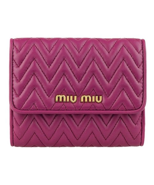 MIUMIU(ミュウミュウ)/【MiuMiu(ミュウミュウ)】MiuMiu ミュウミュウ MATELASSE 二つ折り財布/img01