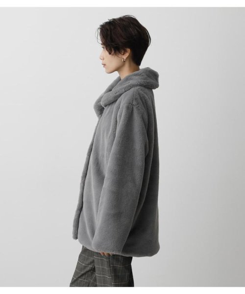 AZUL by moussy(アズールバイマウジー)/FLUFFY SHAWL COLLAR COAT/img14