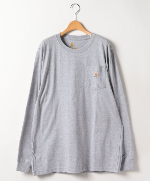 marukawa shonan(marukawa shonan)/【Carhartt/カーハート】USサイズ 無地 ポケット付き ピスネーム 長袖Tシャツ/ビッグシルエット オーバーサイズ ユニセックス/img26