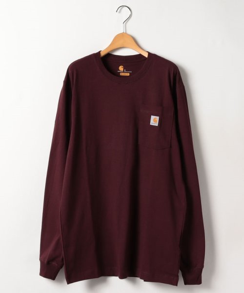 marukawa shonan(marukawa shonan)/【Carhartt/カーハート】USサイズ 無地 ポケット付き ピスネーム 長袖Tシャツ/ビッグシルエット オーバーサイズ ユニセックス/img29