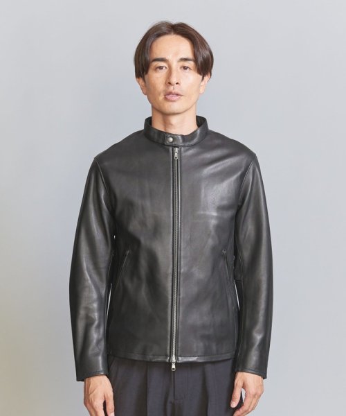 BY シープレザー シングル ライダースジャケット 