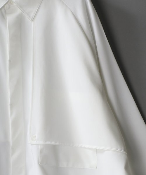 SITRY(SITRY)/【SITRY】raglan sleeve wide trench shirt Jacket/ラグランスリーブ ワイド トレンチ シャツジャケット/img04