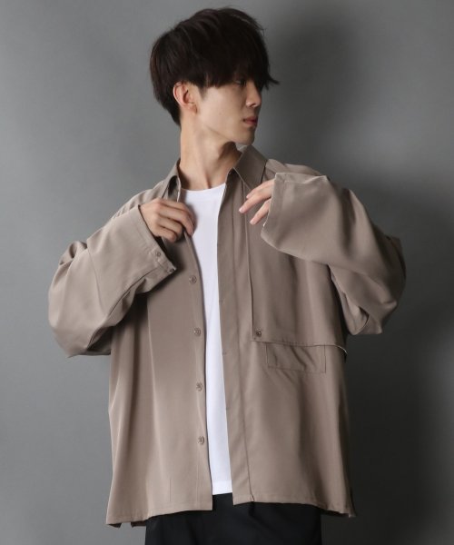 SITRY(SITRY)/【SITRY】raglan sleeve wide trench shirt Jacket/ラグランスリーブ ワイド トレンチ シャツジャケット/img16