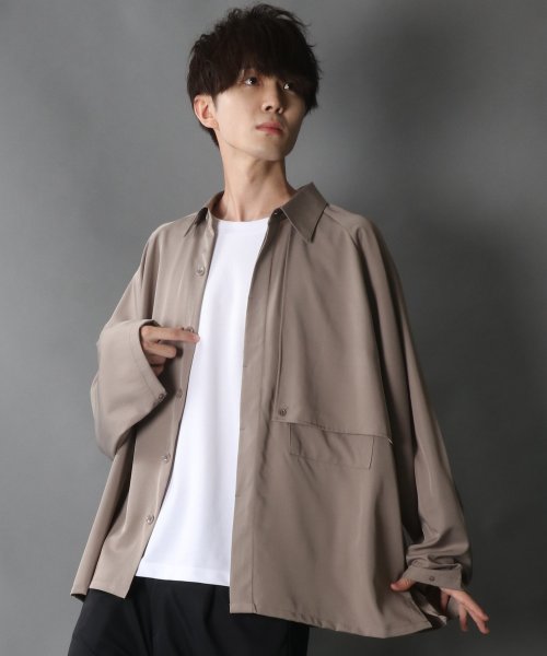 SITRY(SITRY)/【SITRY】raglan sleeve wide trench shirt Jacket/ラグランスリーブ ワイド トレンチ シャツジャケット/img17