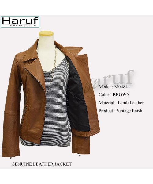 レザージャケット ライダースジャケット 革ジャン レディース 本革 ラムレザー 羊革 シンプル ダブルライダース レディースアウター 春 秋冬 M0484 