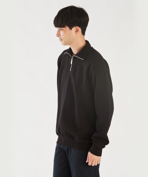 M001 SWEAT ジップクローズハイネックスウェット 