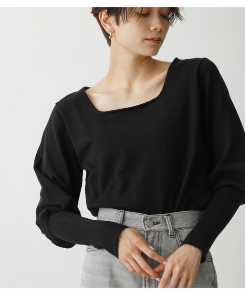 AZUL by moussy(アズールバイマウジー)/BISHOP SLEEVE KNIT TOPS/img02