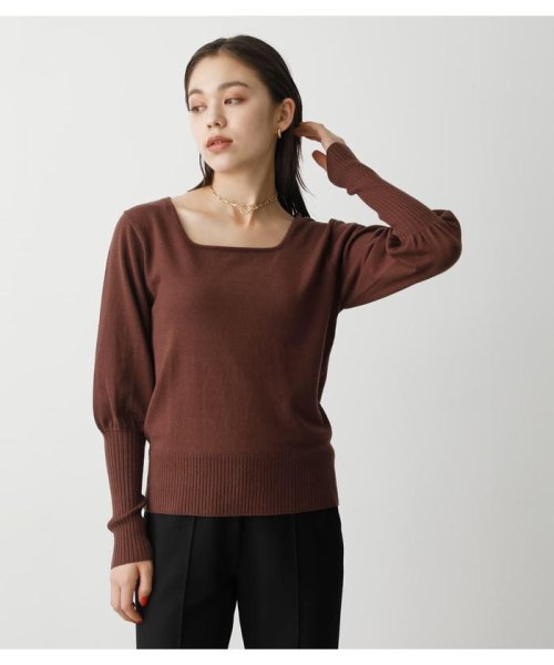 AZUL by moussy(アズールバイマウジー)/BISHOP SLEEVE KNIT TOPS/img10