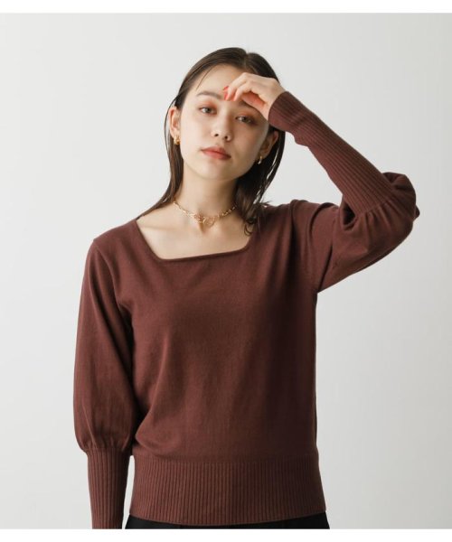 AZUL by moussy(アズールバイマウジー)/BISHOP SLEEVE KNIT TOPS/img11
