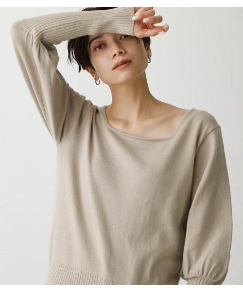 AZUL by moussy(アズールバイマウジー)/BISHOP SLEEVE KNIT TOPS/img20