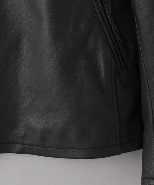 BY シープレザー シングル ライダースジャケット 