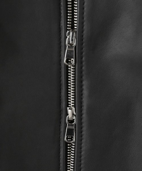 BY シープレザー シングル ライダースジャケット 