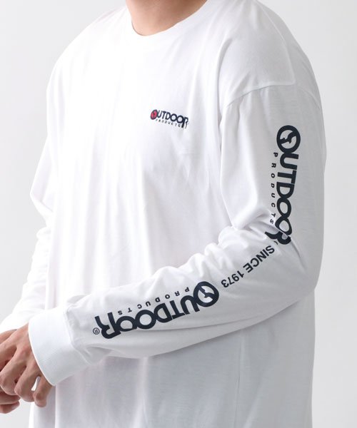 MARUKAWA(大きいサイズのマルカワ)/【OUTDOOR PRODUCTS】アウトドアプロダクツ 大きいサイズ 長袖 袖 ロゴ プリント Tシャツ/img04