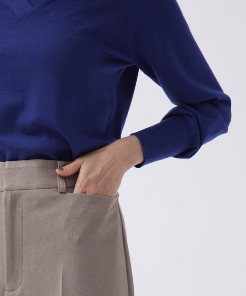 セール ツムギート ウール調ワイドストレートパンツ 洗濯機で洗える ロートレ アモン Lautreamont Magaseek