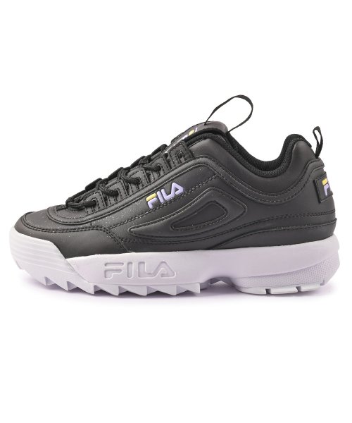 セール】ディスラプター 2 ヒート サンリアクティブ ウィメンズ ブラック / ライラック / イエロー(504326115) | フィラ（シューズ）( FILA（Shoes）) - MAGASEEK