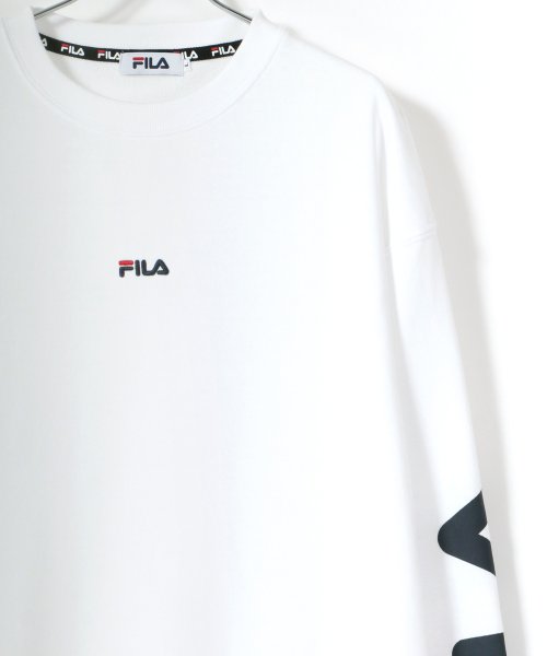 LAZAR(ラザル)/【Lazar】FILA/フィラ 【別注】 ビッグシルエット ロゴ刺繍 袖プリント カレッジ スウェット トレーナー レディース メンズ トップス カジュアル/img22