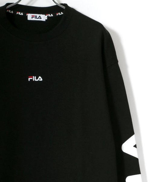 LAZAR(ラザル)/【Lazar】FILA/フィラ 【別注】 ビッグシルエット ロゴ刺繍 袖プリント カレッジ スウェット トレーナー レディース メンズ トップス カジュアル/img23