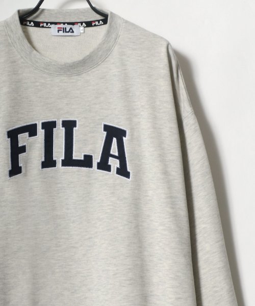 LAZAR(ラザル)/【Lazar】FILA/フィラ 【別注】 ビッグシルエット ロゴ刺繍 袖プリント カレッジ スウェット トレーナー レディース メンズ トップス カジュアル/img28