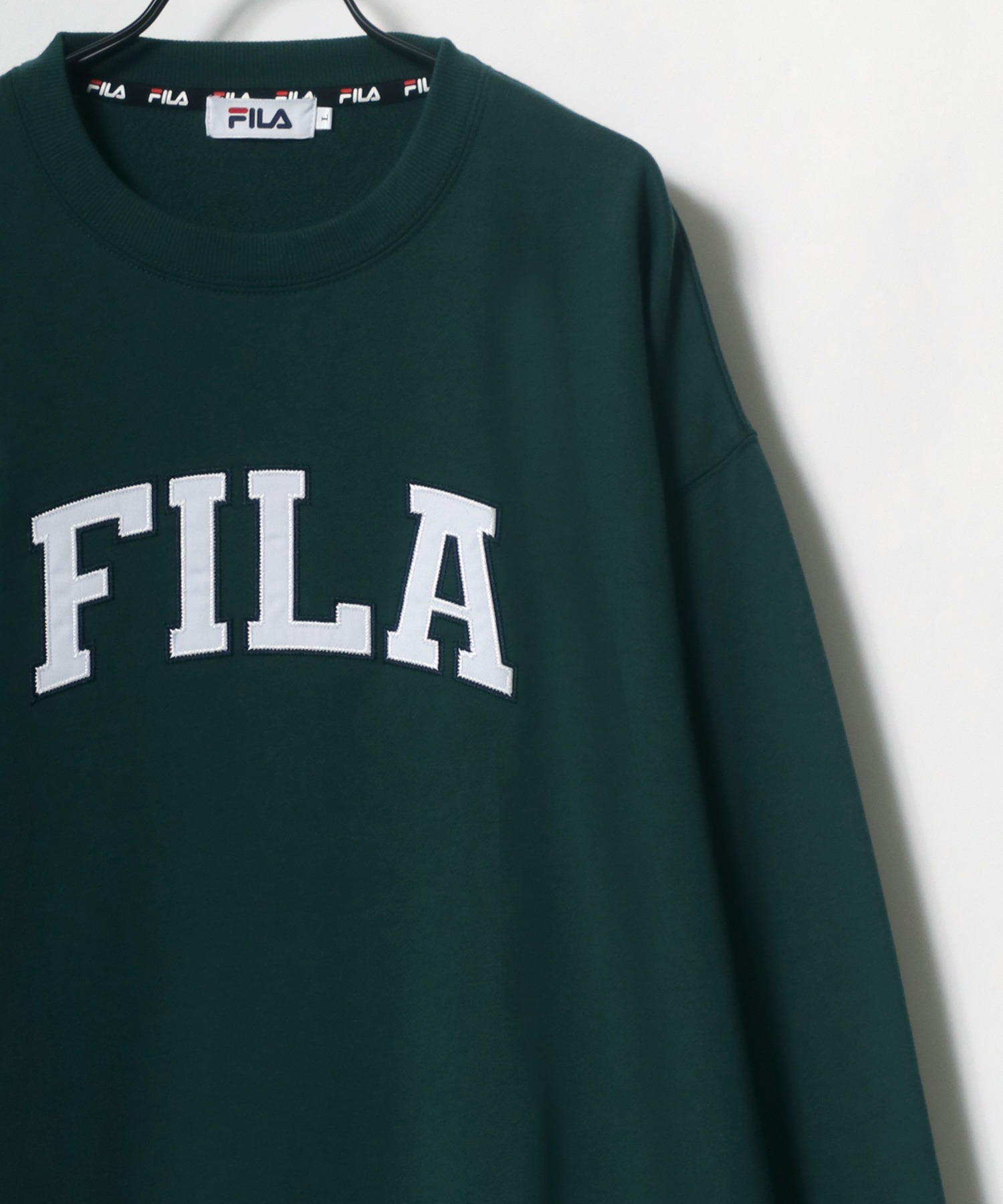FILA フィラ トレーナー 赤 ワンポイント 袖ポイント プリント