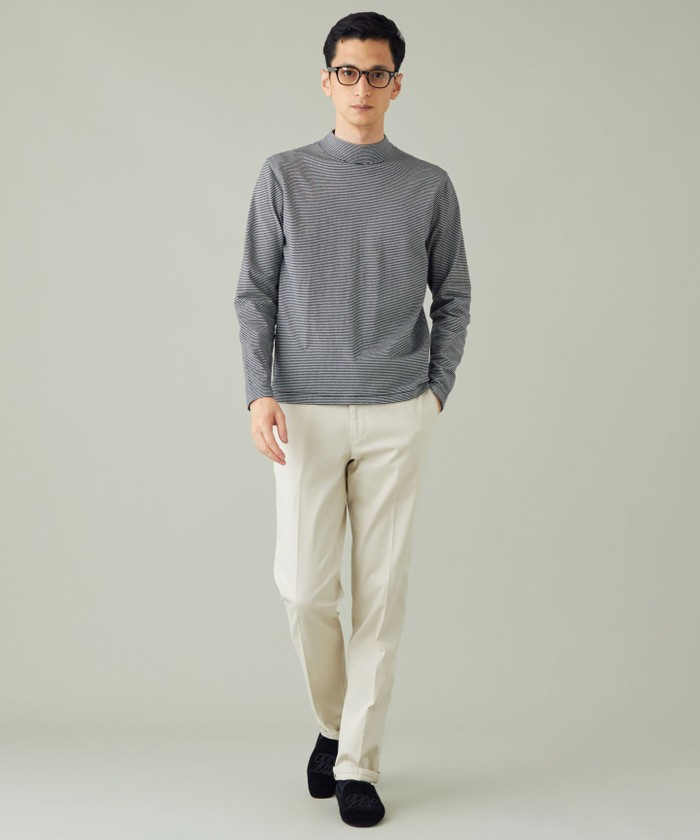 マイクロボーダーモックネック カットソー(504329675)｜HANKYU MEN'S