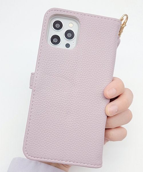 Lace Ladies(レースレディース)/手帳型 パステルカラー iPhoneケース ストラップ付/img05