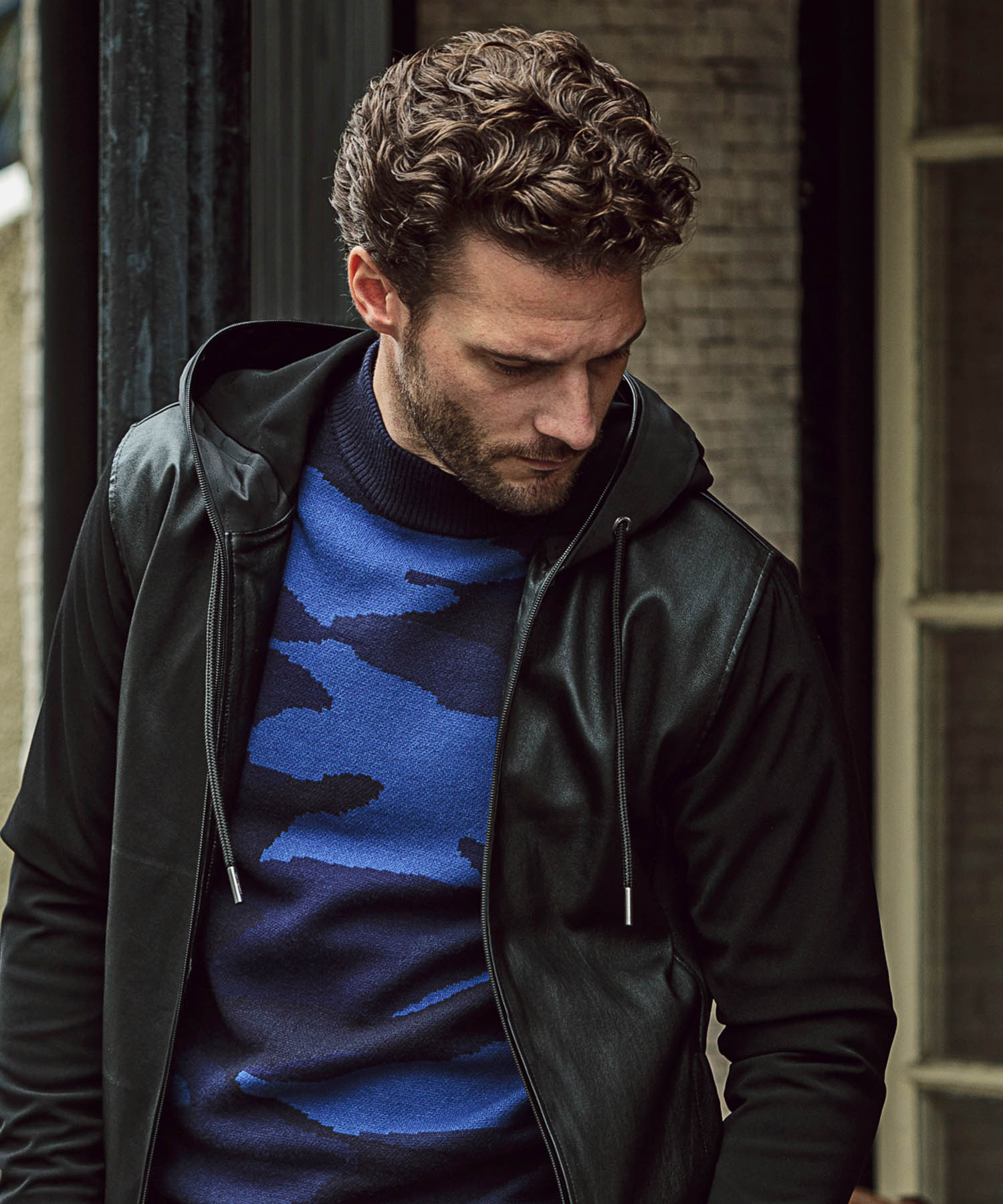 ウォッシャブルレザーパーカー(504333433)｜HANKYU MEN'S / 阪急