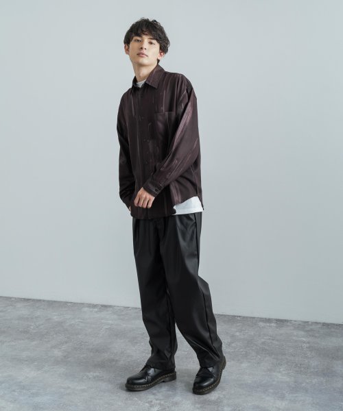 Rocky Monroe(ロッキーモンロー)/総柄シャツ 長袖 メンズ レディース レギュラーカラー カジュアル とろみ グラフィック ビッグシルエット オーバーサイズ ワイド ストレッチ 伸縮性 ストリー/img23