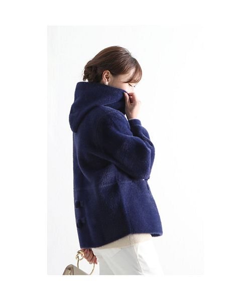 Sawa a la mode(サワアラモード)/色鮮やかなブルーカラーのフード付きファーコート/img01