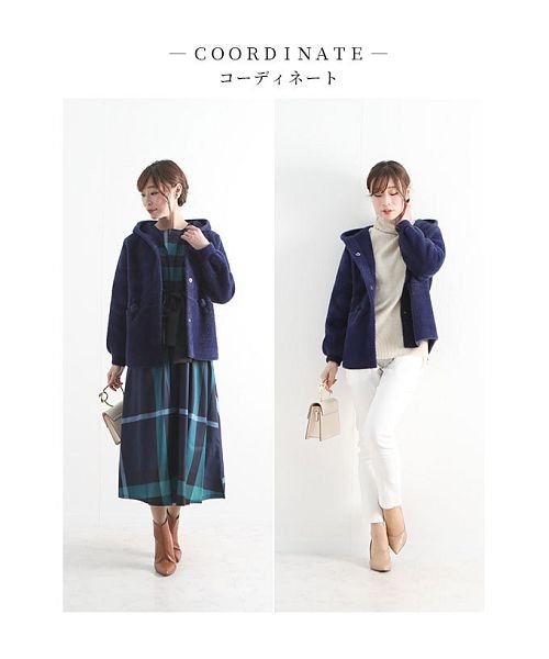 Sawa a la mode(サワアラモード)/色鮮やかなブルーカラーのフード付きファーコート/img07