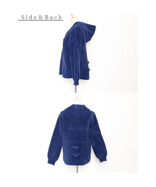 Sawa a la mode(サワアラモード)/色鮮やかなブルーカラーのフード付きファーコート/img21