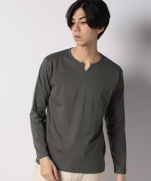 JEANS MATE(ジーンズメイト)/【BLUESTANDARD】コットン100％　キーネック長袖Tシャツ/img07