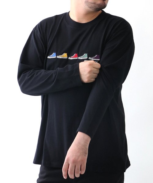MARUKAWA(大きいサイズのマルカワ)/【CONVERSE】コンバース 大きいサイズ 長袖 シューズ 刺繍 Tシャツ/img15