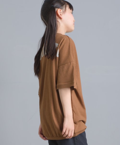 OMNES(オムネス)/【OMNES】キッズ 綿麻カット ビッグ半袖プリントTシャツ/img12